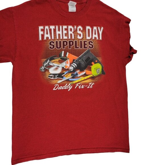 Gildan Men’s Father’s Day Supplies Tee - Daddy Fix-it T-shirt - Size Large - Picture 7 of 9